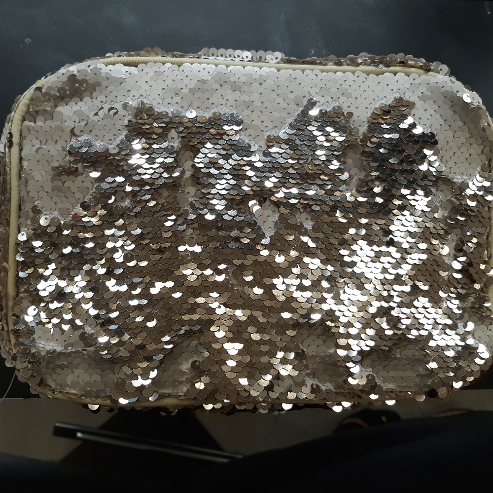 Sequin cosmetic bag
